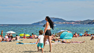 La plage  sablonneuse d'Argels 