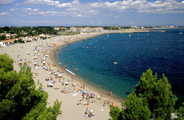 La plage du Racou d 'A rgel�s sur mer.
